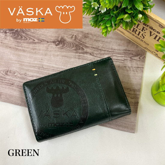 【新品】【新品(開封のみ)】 VASKA by moz　カリオン L字ファスナー札入れ　VS-0132　グリーン
