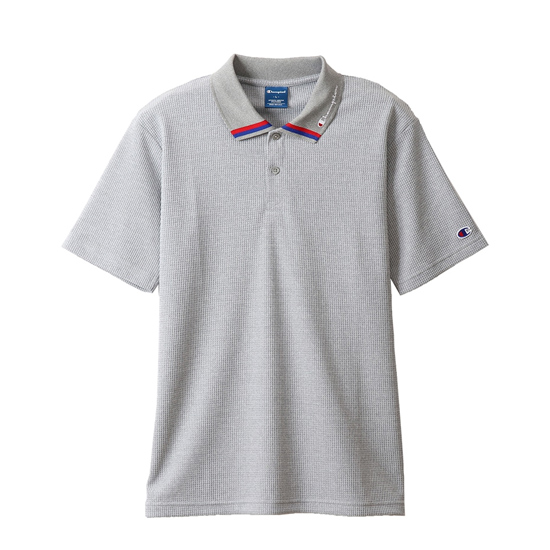 【新品】CHAMPION チャンピオン S サイズ POLO SHIRT ポロシャツ C3-RS315 オックスフォードグレー