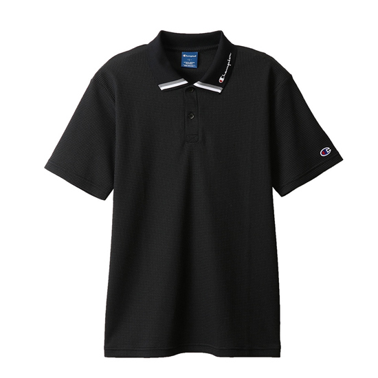 【新品】CHAMPION チャンピオン S サイズ POLO SHIRT ポロシャツ C3-RS315 ブラック