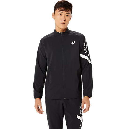【新品】asics アシックス XLサイズ A-I-Mクールストレッチサマーウーブンジャケット 2031E542 パフォーマンスブラック×ブリリアントホワイト