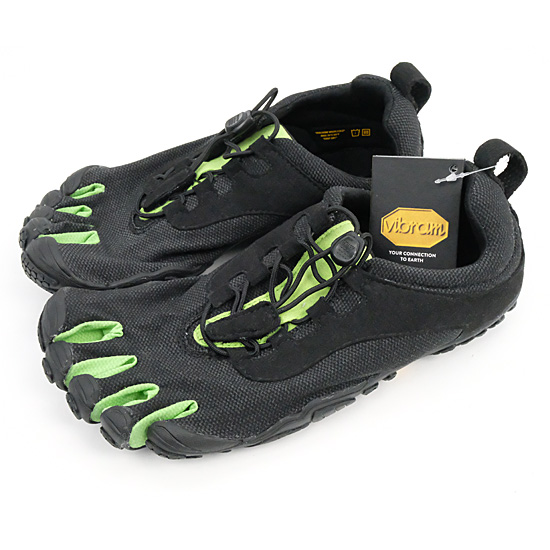 【新品】ビブラム Vibram ファイブフィンガーズ メンズ V-Run RETRO Black/Green/Black ブラックグリーンブラック 21M8002 24cm(39)
