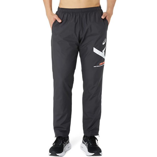 【新品】asics アシックス 2XL サイズ AIM-TRG裏トリコットウインドブレーカーパンツ 2031E731 ブラック×ホワイト