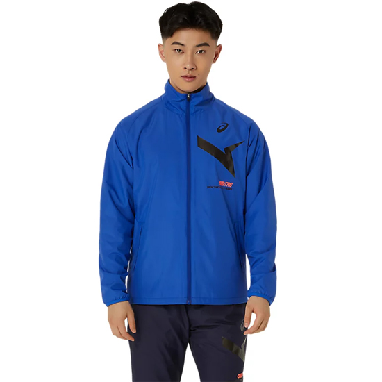 【新品】asics アシックス 2XL サイズ AIM-TRG裏トリコットウインドブレーカージャケット 2031E730 トゥルーブルー