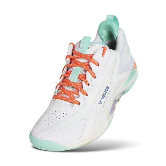 【新品】VICTOR(ビクター) 23.0cm バドミントンシューズ A970 NITRO LITE A970NL AG ホワイト/ライトグリーン