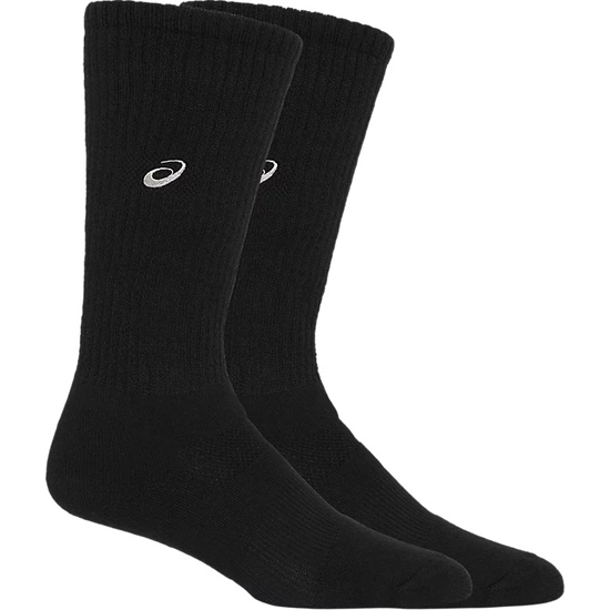 【新品】asics アシックス Mサイズ(25〜27cm) バレーボールウェア ワンポイントハイソックス 3053A137 001 パフォーマンスブラック×ミッドグレー