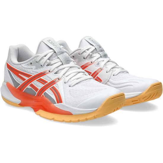【新品】asics アシックス 23.5cm ハンドボールシューズ レディース POWERBREAK FF 1072A104 102 ホワイト/ビビッド コーラル