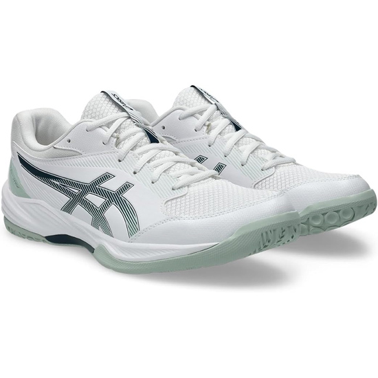 【新品】asics アシックス 25.5cm ハンドボールシューズ GEL-TASK 4 1071A103 ホワイト/トランクイル ティール