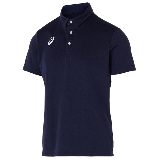 【新品】asics アシックス XS サイズ ドライ半袖ポロシャツ TEAM POLO SHIRT 2031E953 ピーコート