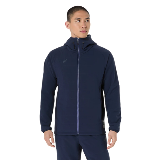 【新品】asics アシックス 2XLサイズ ハイブリッド中わたフリースフーディー 2031F172 ミッドナイト