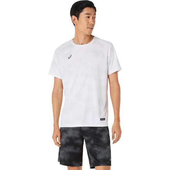 【新品】asics アシックス 2XL サイズ ドライグラフィックショートスリーブシャツ 2033C038 100 ブリリアントホワイト