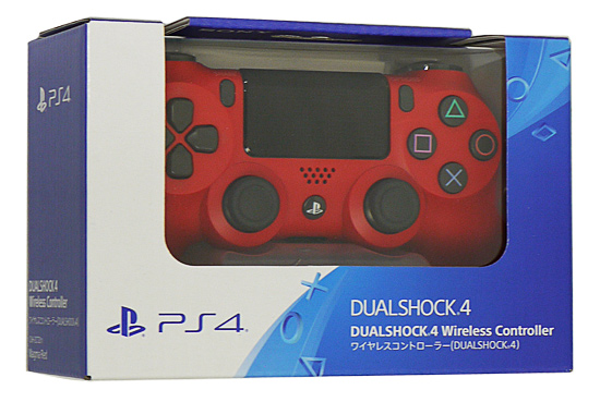 【新品】【新品(開封のみ)】 SONY　ワイヤレスコントローラー DUALSHOCK4　マグマ・レッド　CUH-ZCT2J11