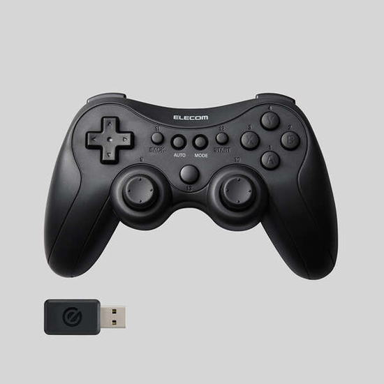 【新品】ELECOM　GAMING 無線 スタンダード ゲームパッド GP40S　JC-GP40SBK　ブラック