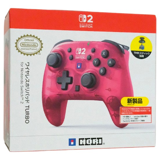 【新品】HORI　ワイヤレスホリパッド TURBO for Nintendo Switch 2　NSX-134　ルビーマゼンタ