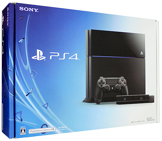 【中古】SONY　PS4 PSCamera同梱版 500GB ブラック CUH-1000AA01　コントローラー・カメラなし 元箱あり