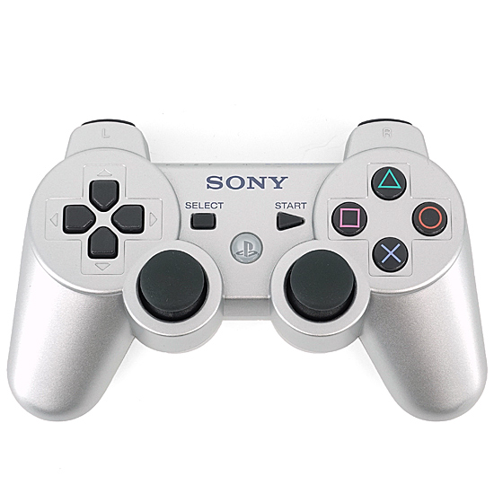【中古】SONY　ワイヤレスコントローラ DUALSHOCK3　CECHZC2JSS　サテン・シルバー　本体のみ