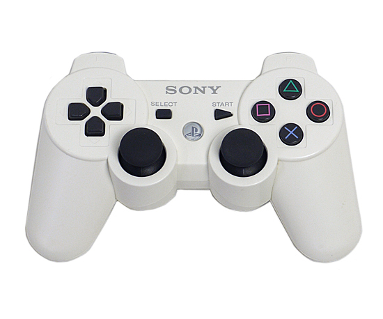 【中古】SONY　ワイヤレスコントローラー DUALSHOCK3　CECH-ZC2JA1　ホワイト　本体のみ