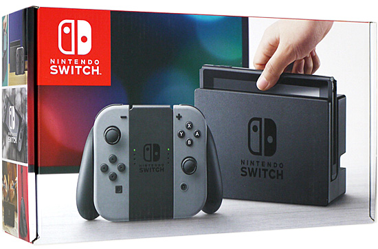 【中古】任天堂　Nintendo Switch　グレー　Joy-Conなし 元箱あり