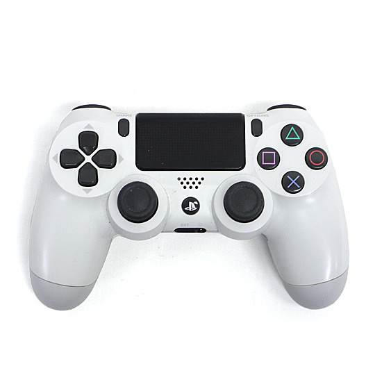 【中古】SONY　ワイヤレスコントローラー DUALSHOCK4　グレイシャー・ホワイト　CUH-ZCT2J13　訳あり
