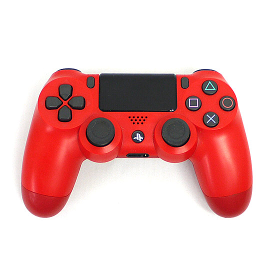 【中古】SONY　ワイヤレスコントローラー DUALSHOCK4　マグマ・レッド　CUH-ZCT2J11　本体のみ　未使用