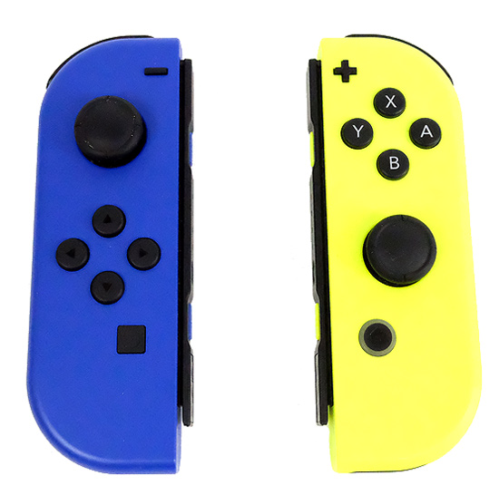 【中古】任天堂　Joy-Con (L)/(R)　ブルー/ネオンイエロー　HAC-A-JAPAA　本体のみ