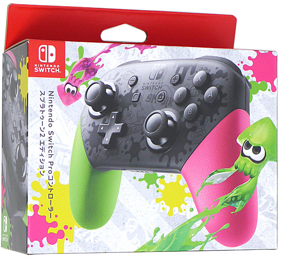 【中古】任天堂　Nintendo Switch Proコントローラー スプラトゥーン2エディション　HAC-A-FSSKB 元箱あり