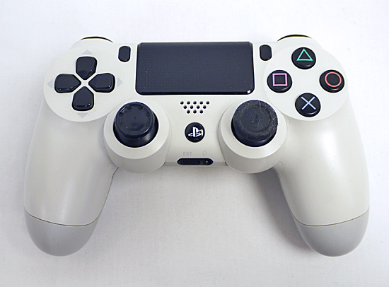 【中古】SONY　ワイヤレスコントローラー DUALSHOCK4　グレイシャー・ホワイト　CUH-ZCT2J13　本体のみ　本体いたみ
