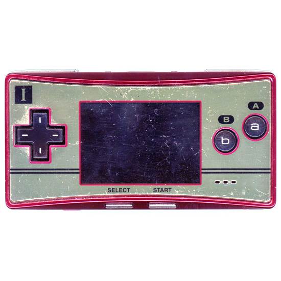 【中古】任天堂　ゲームボーイミクロ ファミコンカラー　OXY-S-GA　本体のみ　本体いたみ