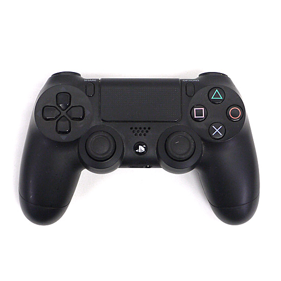 【中古】SONY　ワイヤレスコントローラー DUALSHOCK4　ジェット・ブラック　CUH-ZCT2J　本体のみ　訳あり