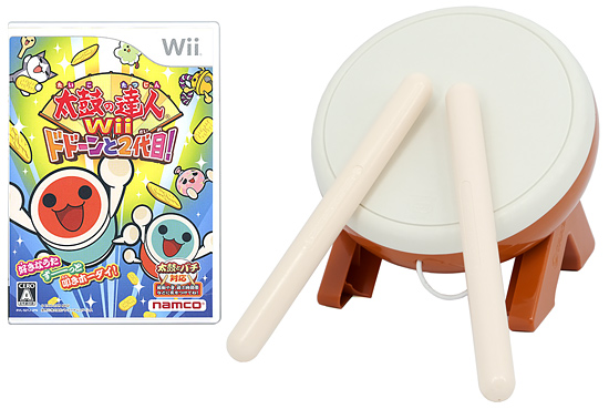 【中古】太鼓の達人Wii ドドーンと2代目! 「太鼓とバチ」同梱版　外箱・説明書なし・ディスク傷
