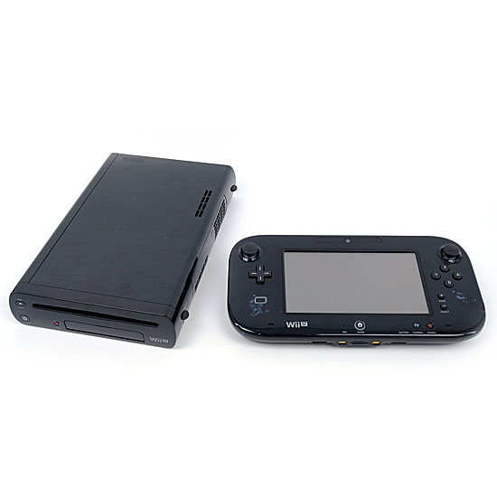 【中古】任天堂　Wii U PREMIUM SET kuro　32GB　本体・ゲームパッドのみ　本体・ゲームパッドいたみ