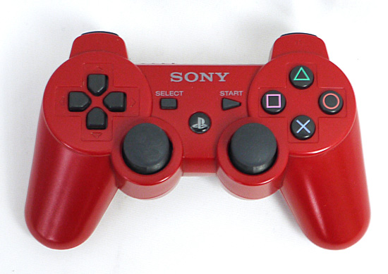 【中古】SONY　ワイヤレスコントローラ DUALSHOCK3　CECH-ZC2JA2 DR　ディープ・レッド　本体のみ