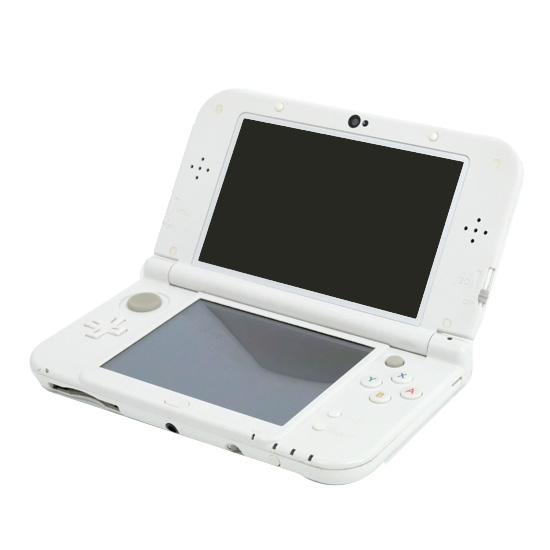 【中古】任天堂　Newニンテンドー3DS LL パールホワイト　本体のみ　液晶画面いたみ