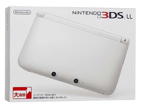 【中古】ニンテンドー3DS LL ホワイト　SPR-S-WAAA　タッチペンなし・液晶画面いたみ 元箱あり