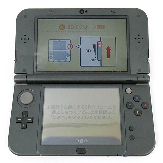 【中古】任天堂　Newニンテンドー3DS LL メタリックブラック　本体のみ　本体・液晶画面いたみ