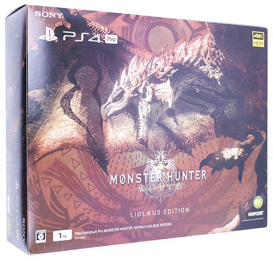 【中古】SONY　プレイステーション4 Pro 1TB MONSTER HUNTER: WORLD LIOLAEUS EDITION　CUHJ-10020　コントローラーなし 元箱あり
