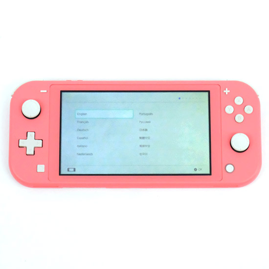 【中古】任天堂　Nintendo Switch Lite(ニンテンドースイッチ ライト)　HDH-S-PAZAA　コーラル　本体のみ　液晶画面いたみ