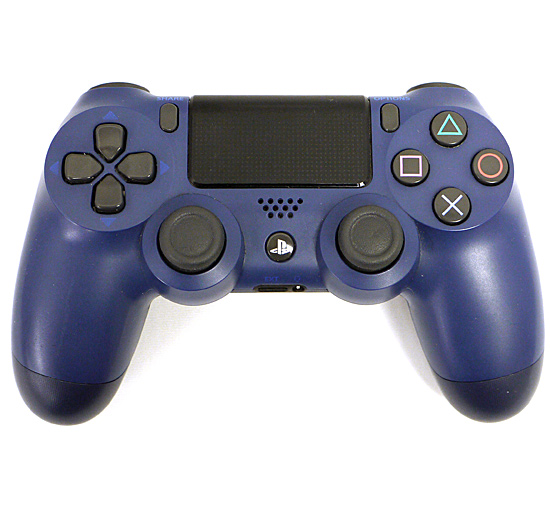 【中古】SONY　ワイヤレスコントローラー DUALSHOCK4　ミッドナイト・ブルー　CUH-ZCT2J22　本体のみ　本体いたみ