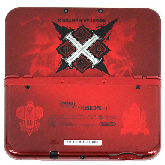 【中古】任天堂　New 3DS LL モンスターハンタークロス スペシャルパック　本体のみ　液晶画面いたみ