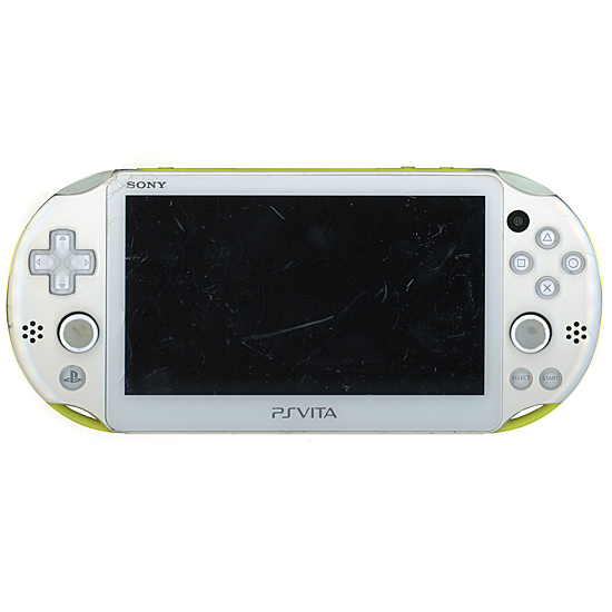 【中古】PSVita　Wi-Fi ライムグリーン/ホワイト　PCH-2000 ZA13　本体のみ　本体・液晶画面いたみ