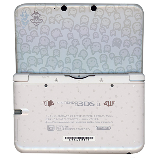 【中古】3DS LL　モンスターハンター4 仕様 アイルーホワイト　本体のみ