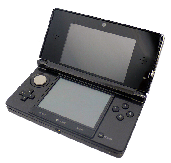 【中古】任天堂　ニンテンドー3DS コスモブラック　CTR-S-KAAA　本体のみ・液晶画面いたみ