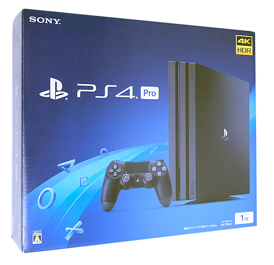 【中古】SONY　プレイステーション4 Pro 1TB ジェット・ブラック　CUH-7200BB01　外箱いたみ 元箱あり