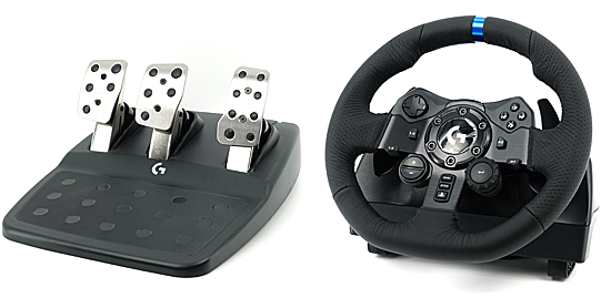 【中古】Logicool　Racing Wheel & Pedal　G923　ブラック　本体いたみ 元箱あり