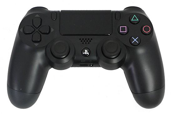 【中古】SONY　ワイヤレスコントローラ DUALSHOCK4　ブラック　CUH-ZCT1J　本体のみ　型番シールなし　本体いたみ