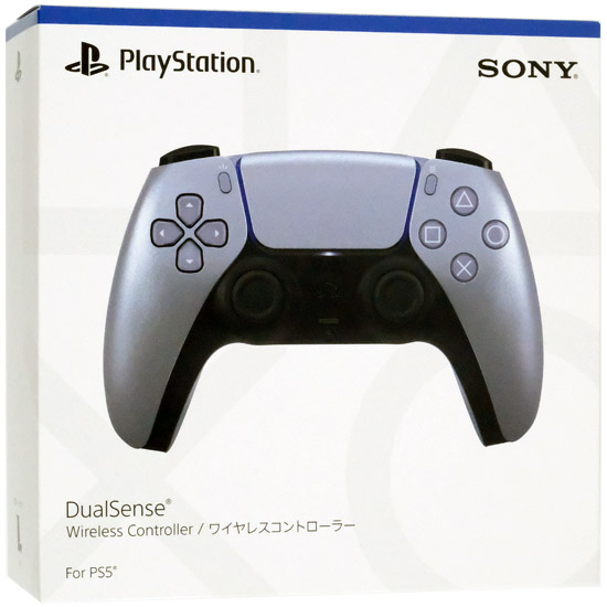 【中古】SONY　ワイヤレスコントローラー DualSense　CFI-ZCT1J08　スターリング シルバー 元箱あり