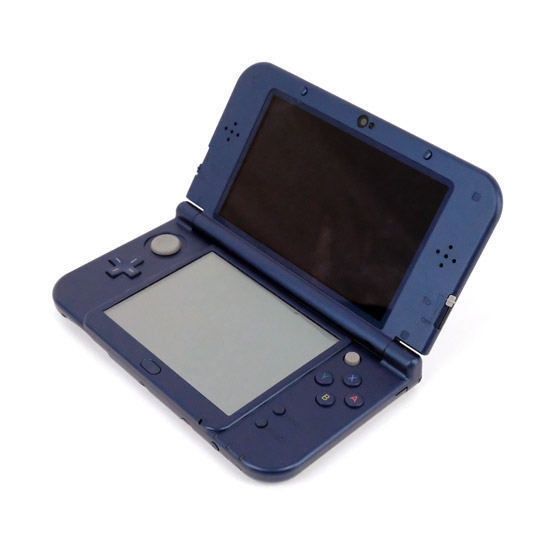 【中古】任天堂　Newニンテンドー3DS LL メタリックブルー　本体のみ　本体・液晶画面いたみ