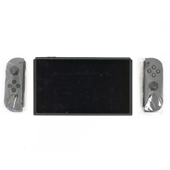 【中古】任天堂　Nintendo Switch バッテリー拡張モデル　HAD-S-KAAAA　グレー　液晶画面いたみ