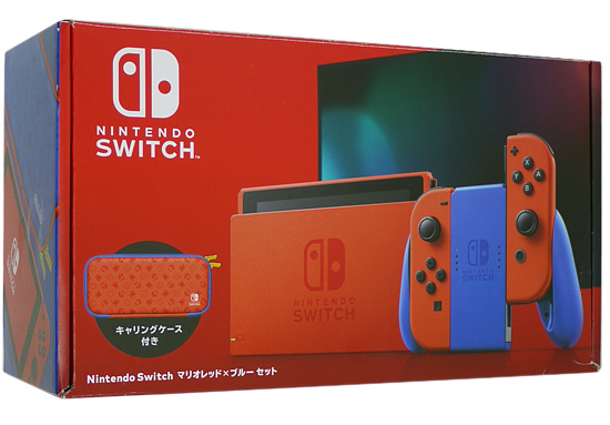 【中古】任天堂　Nintendo Switch マリオレッド×ブルー セット　HAD-S-RAAAF　液晶画面いたみ 元箱あり