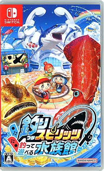 【中古】釣りスピリッツ 釣って遊べる水族館　Nintendo Switch　カバーいたみ