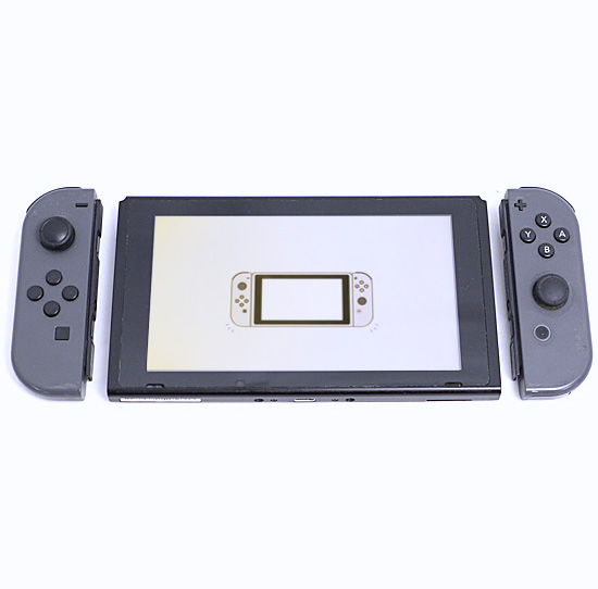 【中古】任天堂　Nintendo Switch バッテリー拡張モデル　HAD-S-KAAAA　グレー　液晶画面いたみ